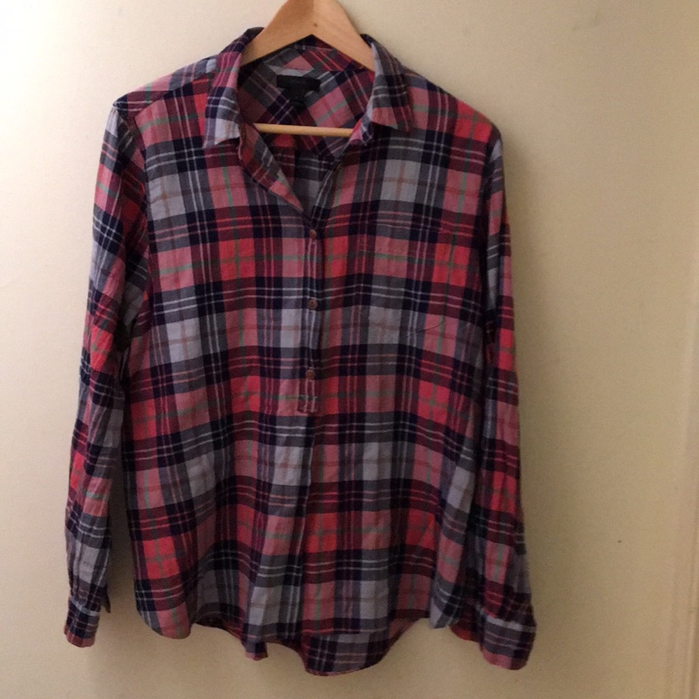 Ultra soft  J.crew pink/blue flannel